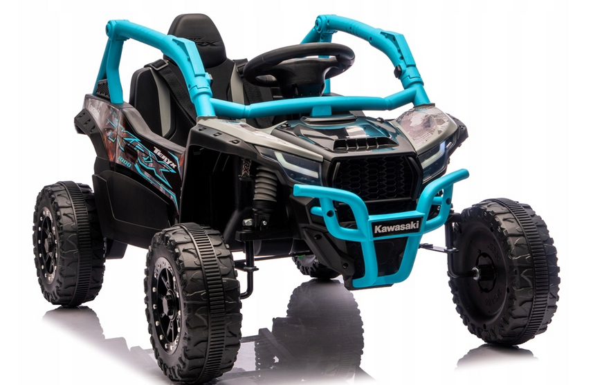 Дитячий електромобіль KAWASAKI TERYX UTV 4x4, блакитний JS330 фото