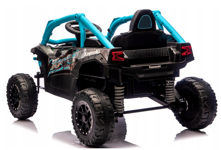 Дитячий електромобіль KAWASAKI TERYX UTV 4x4, блакитний JS330 фото