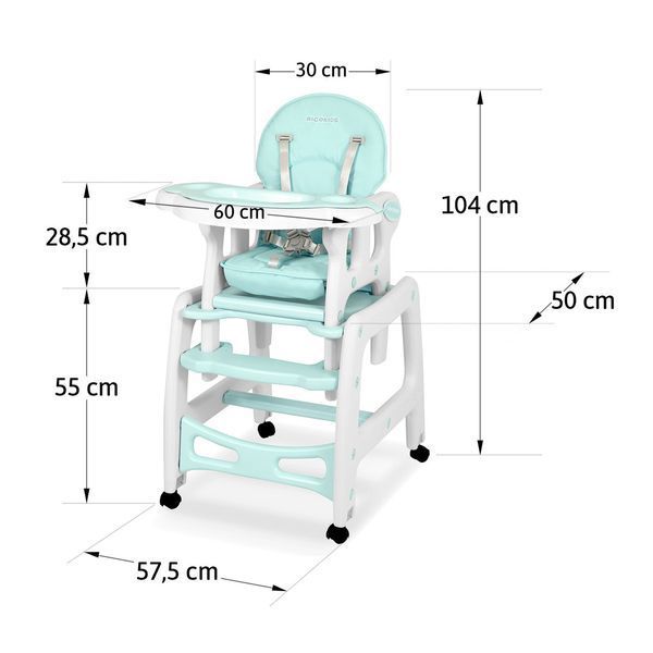Крісло для годування бірюзове Ricokids 7092 7092 фото