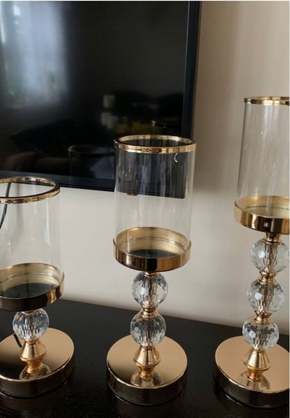 Подсвечники 3шт в изысканном золотом цвете 26487 фото